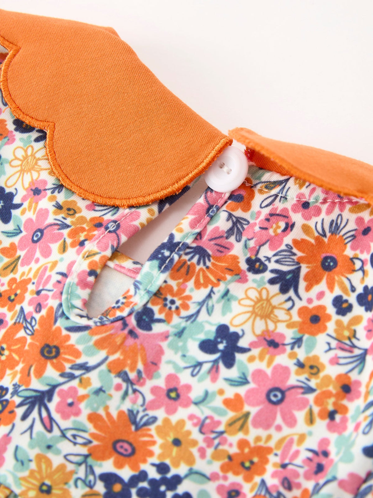 Rylee Faith Designs - Fall Floral Smocked Petals Collar Girls Dress - alternate view 11