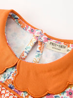 Rylee Faith Designs - Fall Floral Smocked Petals Collar Girls Bubble Romper - alternate view 9