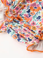 Rylee Faith Designs - Fall Floral Smocked Petals Collar Girls Bubble Romper - alternate view 11