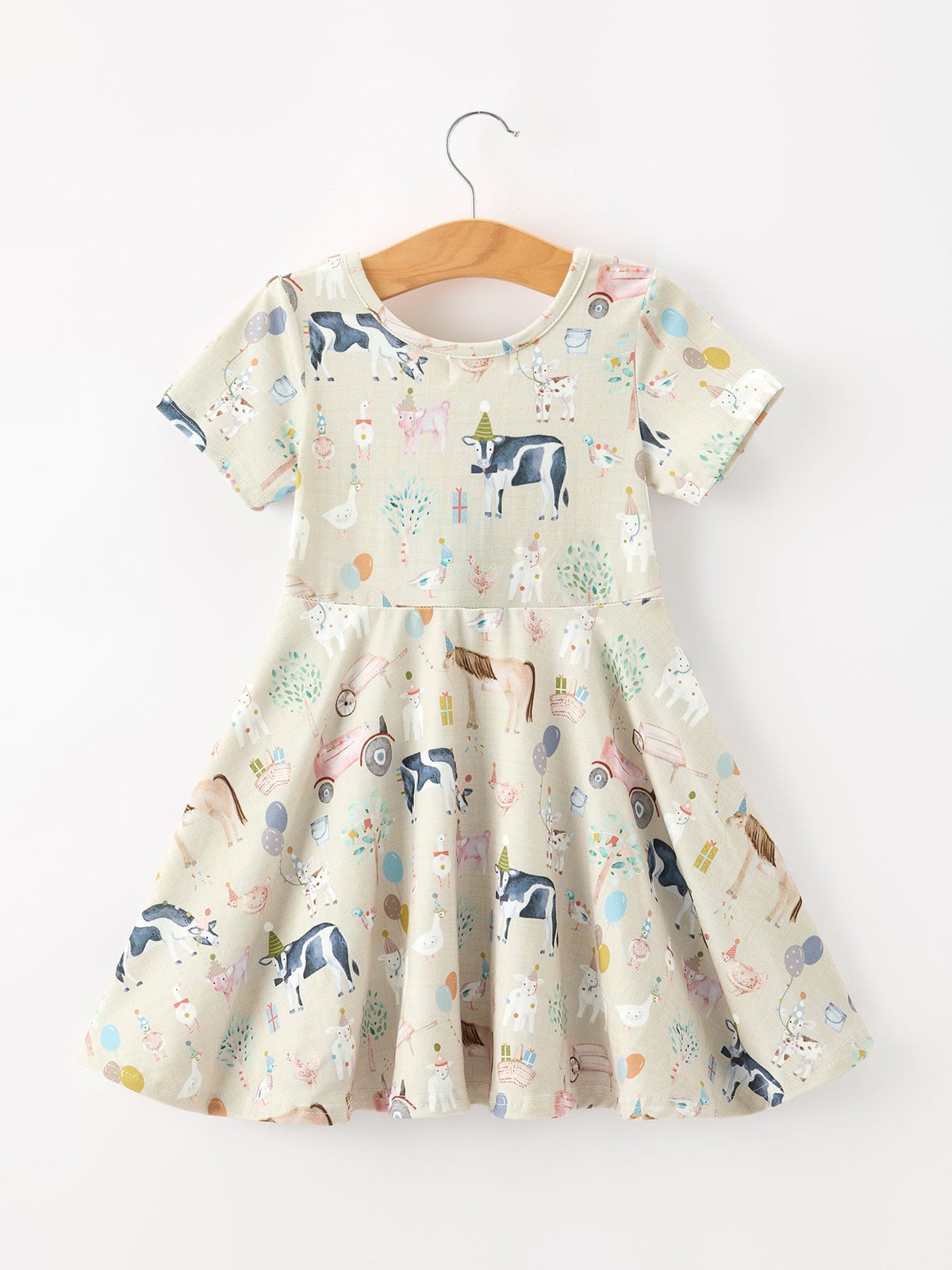Rylee Faith Designs - Farm Animal Birthday Twirl Girls Dress - alternate view 2
