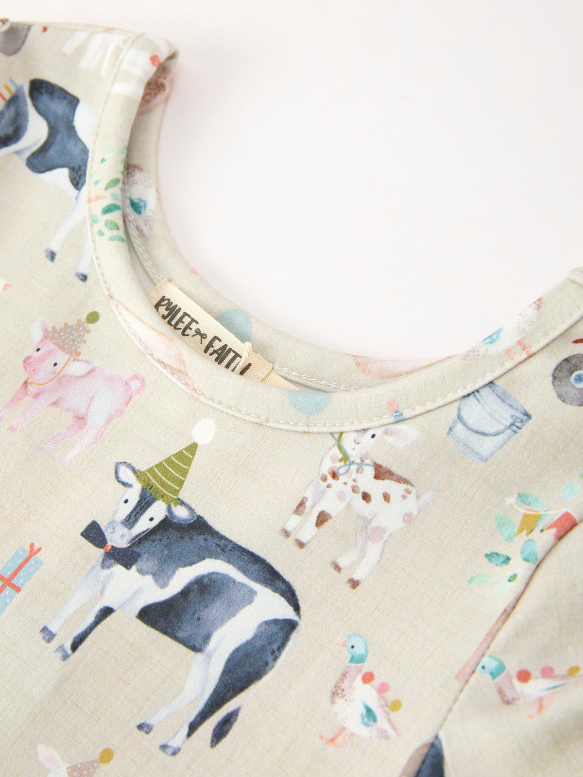 Rylee Faith Designs - Farm Animal Birthday Twirl Girls Dress - alternate view 4