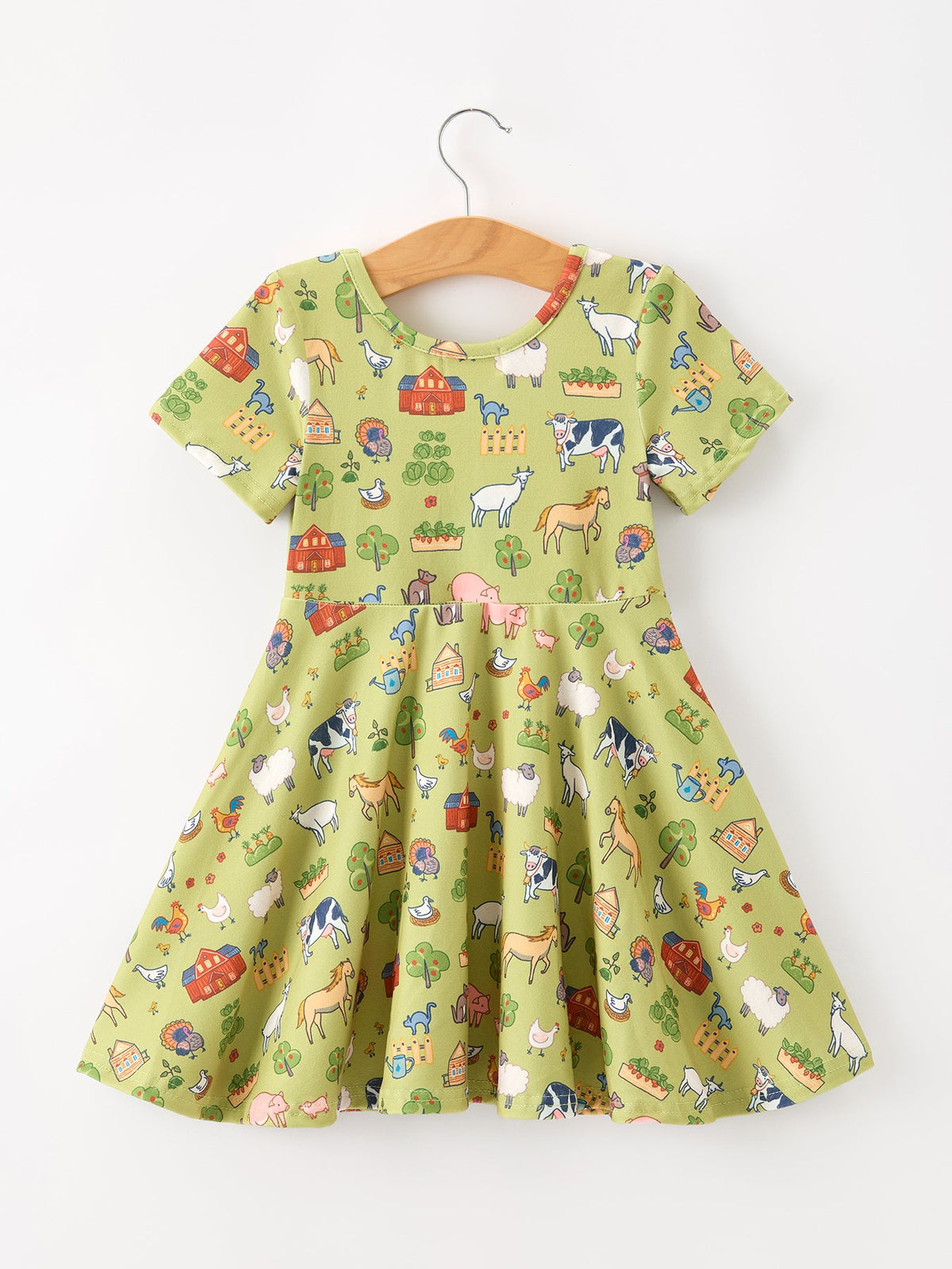 Rylee Faith Designs - Countryside Farm Animal Pasture Twirl Girls Dress - alternate view 2