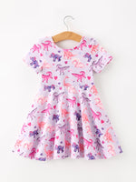 Rylee Faith Designs - Dinosaur Heart Twirl Girls Dress Short Sleeves - alternate view 8