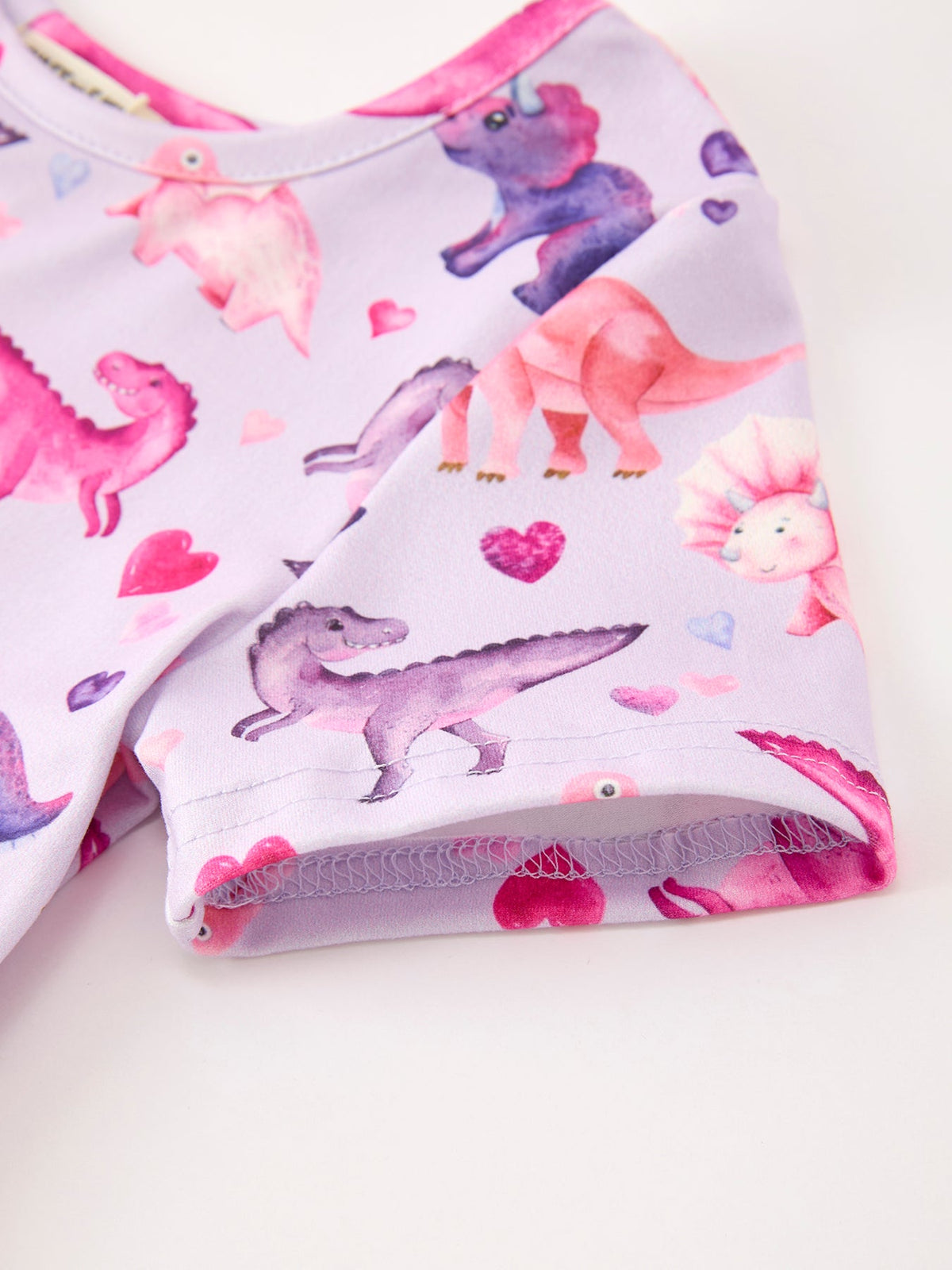 Rylee Faith Designs - Dinosaur Heart Twirl Girls Dress Short Sleeves - alternate view 10
