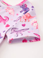 Rylee Faith Designs - Dinosaur Heart Twirl Girls Dress Short Sleeves - alternate view 10