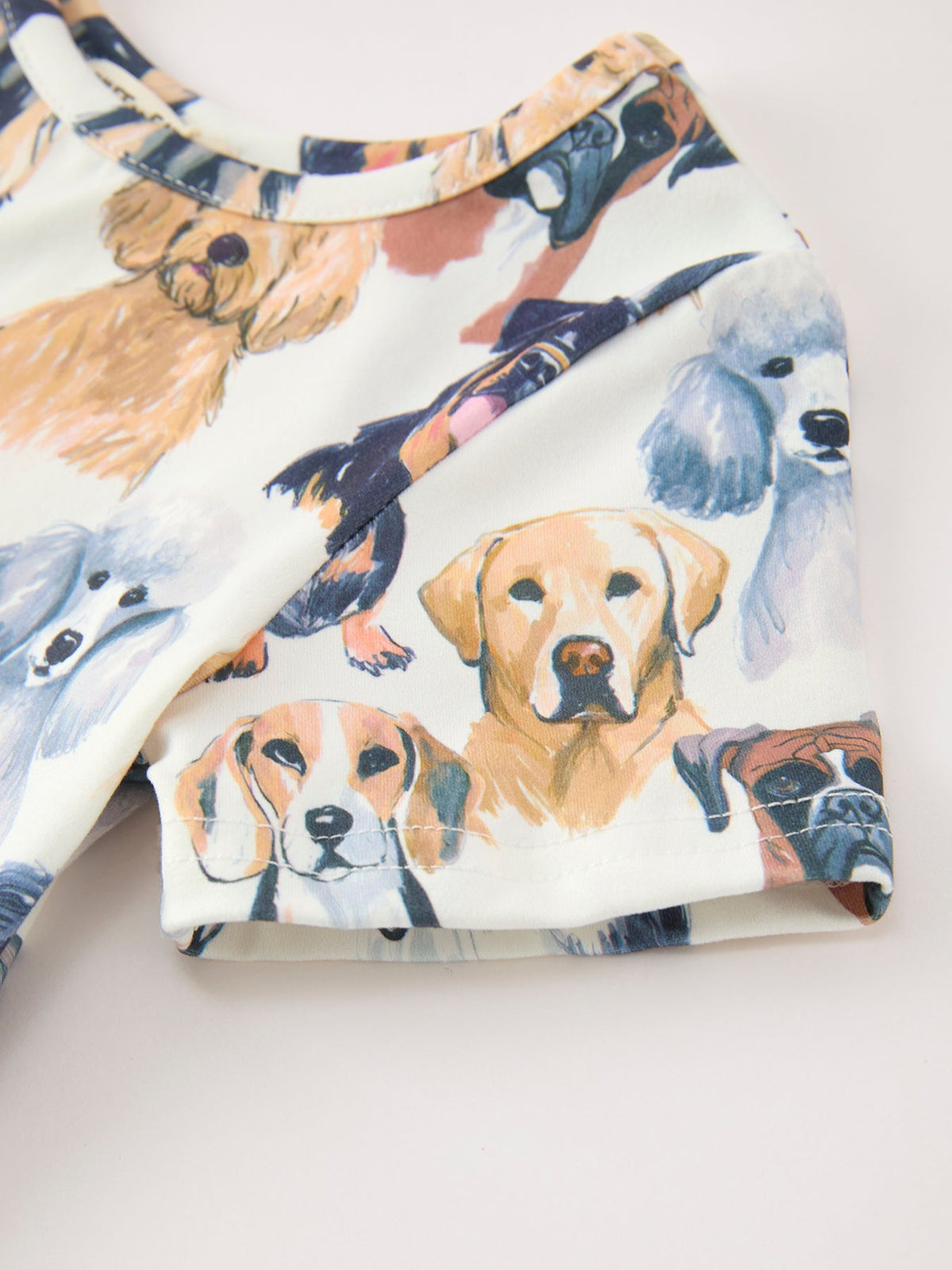 Rylee Faith Designs - Dog Print Girls Short Sleeve Twirl Dress - alternate view 4
