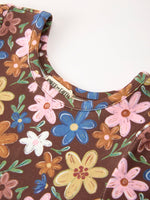 Rylee Faith Designs - Fall Floral Twirl Girls Dress Short Sleeve - alternate view 3