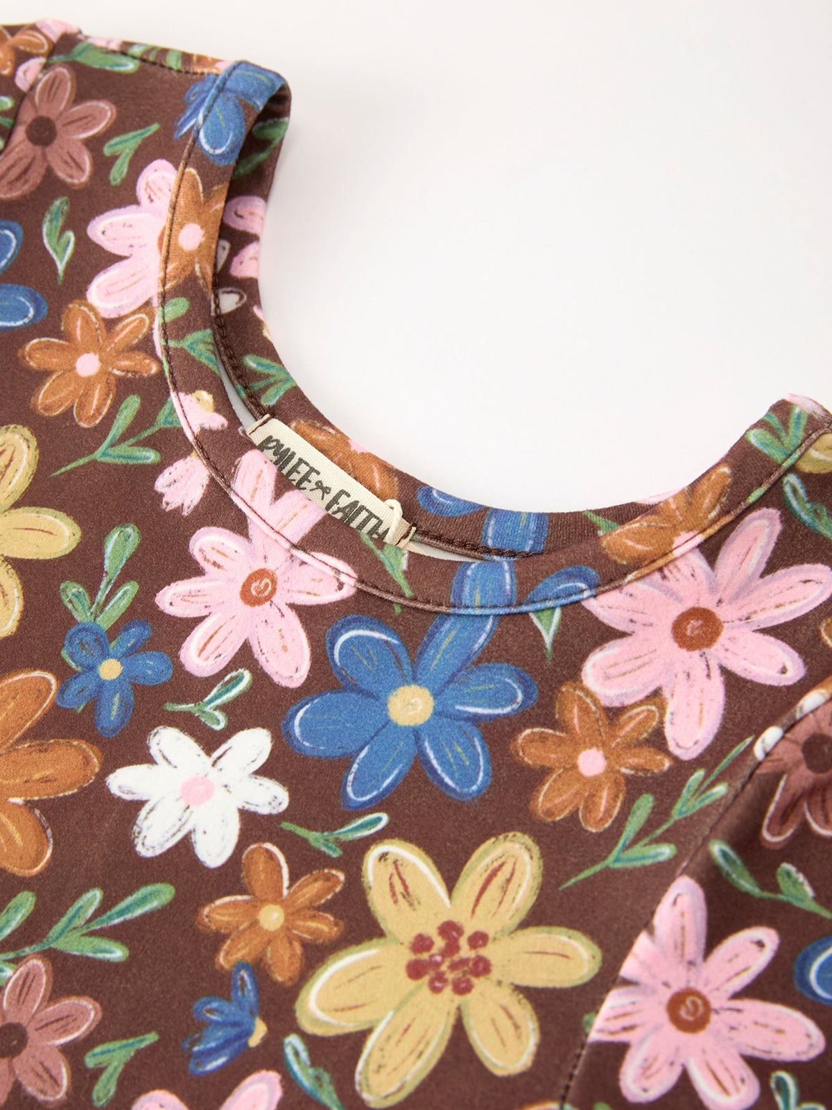 Rylee Faith Designs - Fall Floral Twirl Girls Dress Short Sleeve - alternate view 3