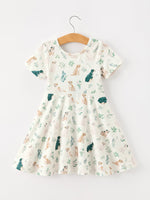 Rylee Faith Designs - Puppy Floral Twirl Girls Dress - alternate view 2