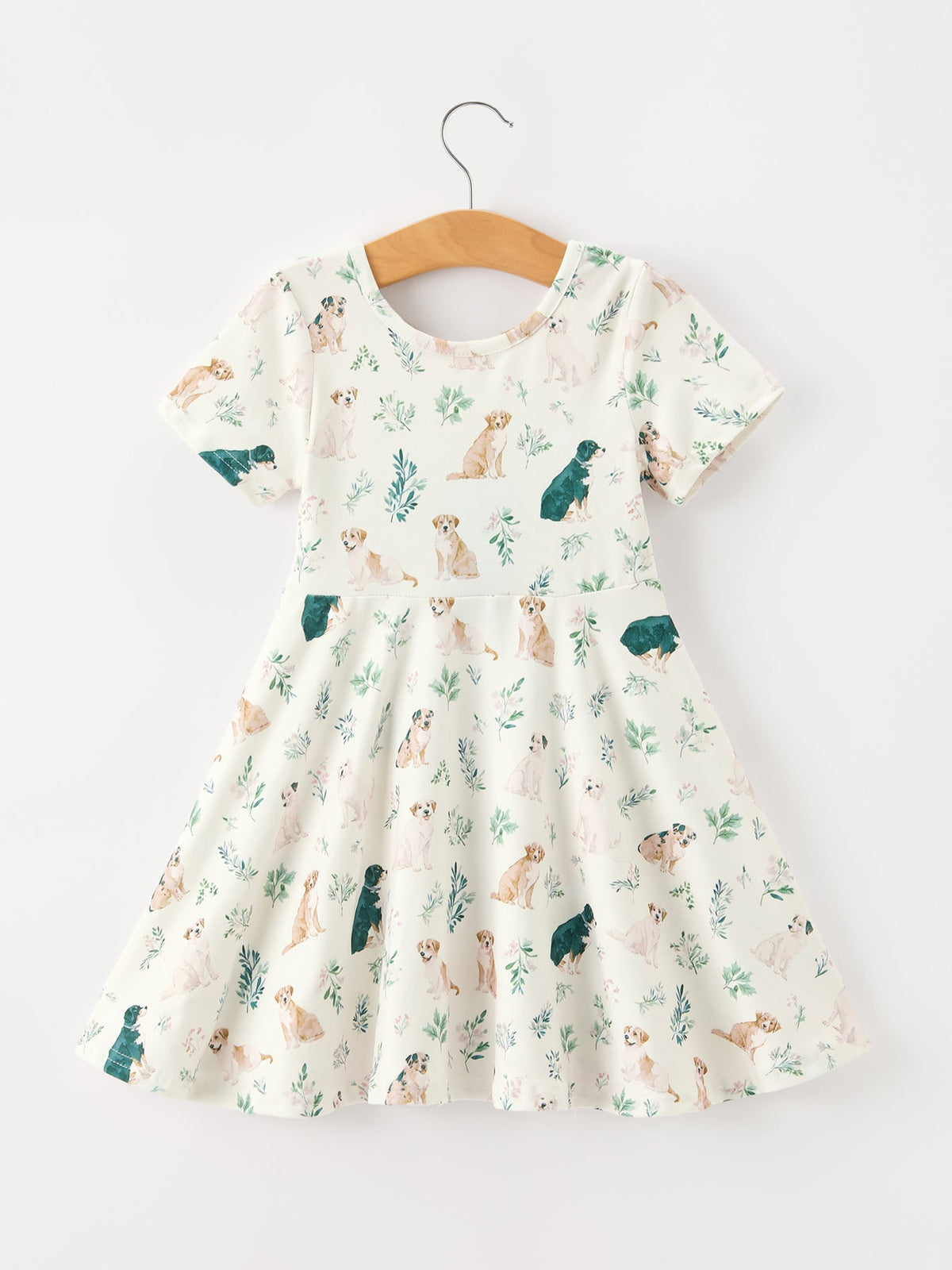 Rylee Faith Designs - Puppy Floral Twirl Girls Dress - alternate view 2