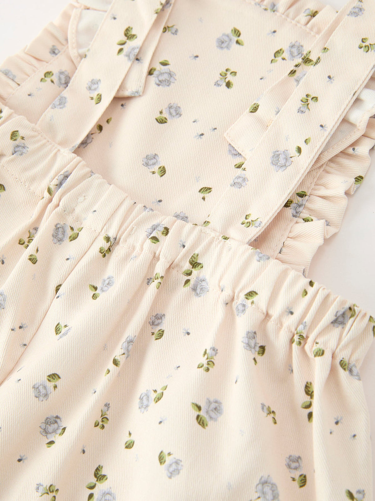 Rylee Faith Designs - Girls Blue Floral Print Wide Leg Jumpsuit - alternate view 5