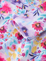 Rylee Faith Designs - Fall Watercolor Floral Print Girls Ruffle Hem Twirl Dress - alternate view 4