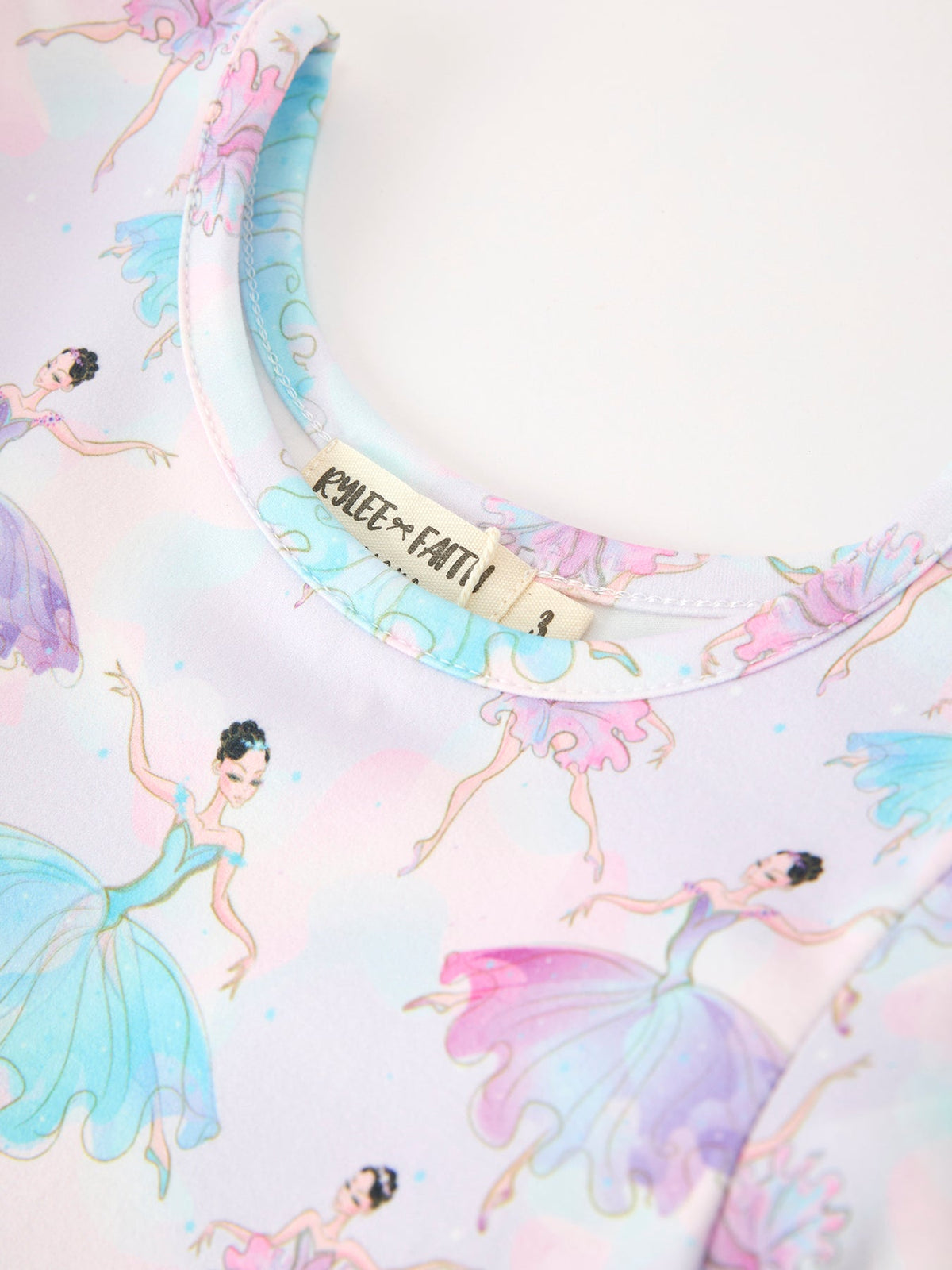 Rylee Faith Designs - Fall Watercolor Ballet Girls Long Sleeve Twirl Dress - alternate view 3