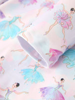 Rylee Faith Designs - Fall Watercolor Ballet Girls Long Sleeve Twirl Dress - alternate view 4