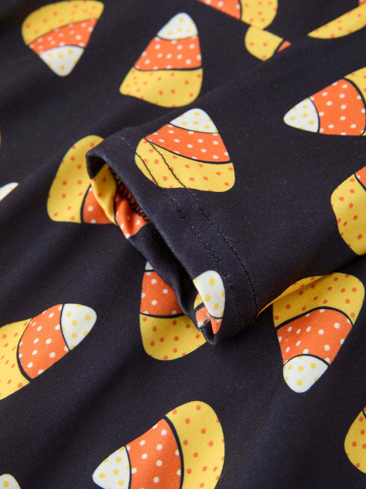 Rylee Faith Designs - Halloween Candy Corn Girls Long Sleeve Twirl Dress - alternate view 4
