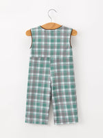 Rylee Faith Designs - Plaid Moose Smocked Baby Boy JonJon - alternate view 2