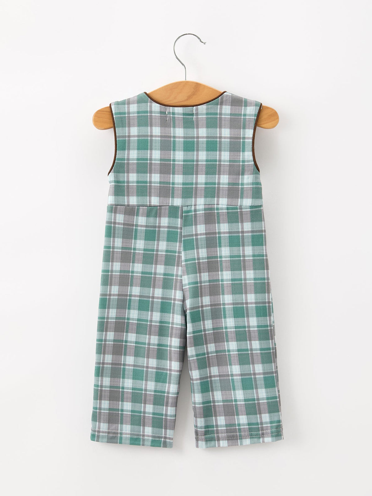 Rylee Faith Designs - Plaid Moose Smocked Baby Boy JonJon - alternate view 2