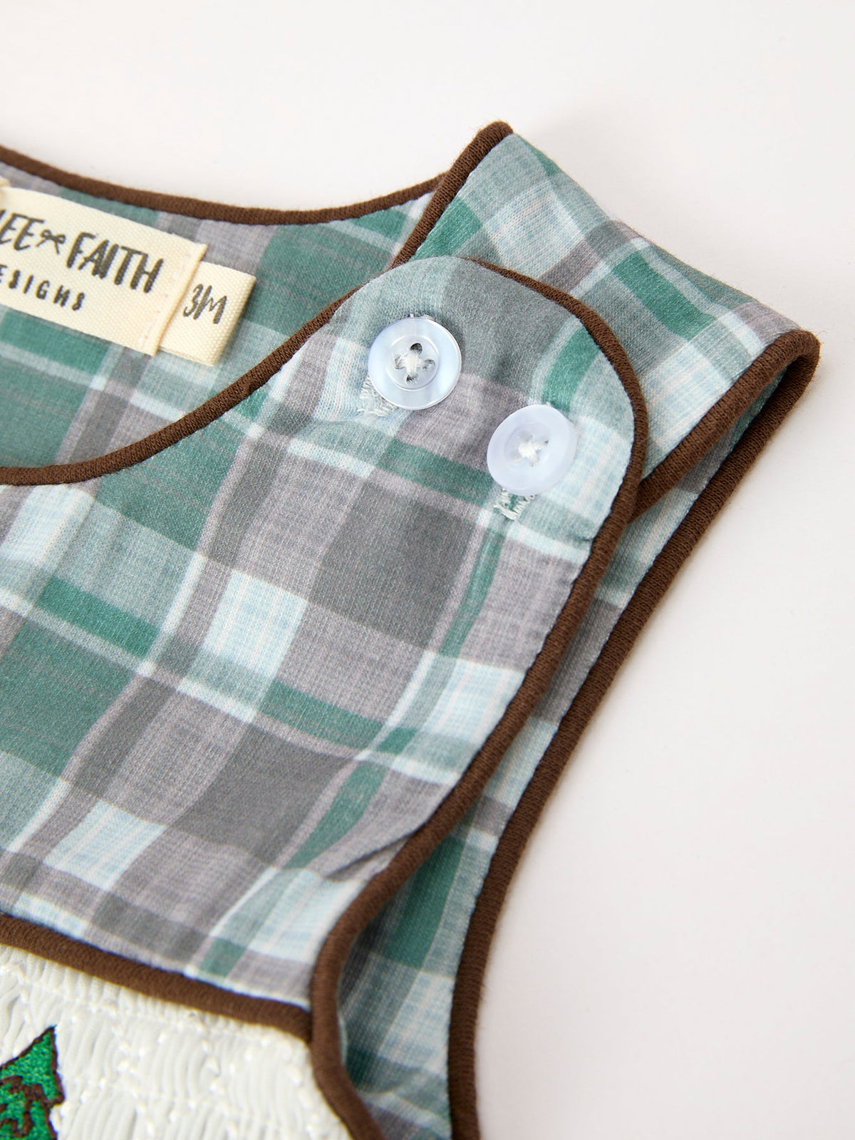 Rylee Faith Designs - Plaid Moose Smocked Baby Boy JonJon - alternate view 3