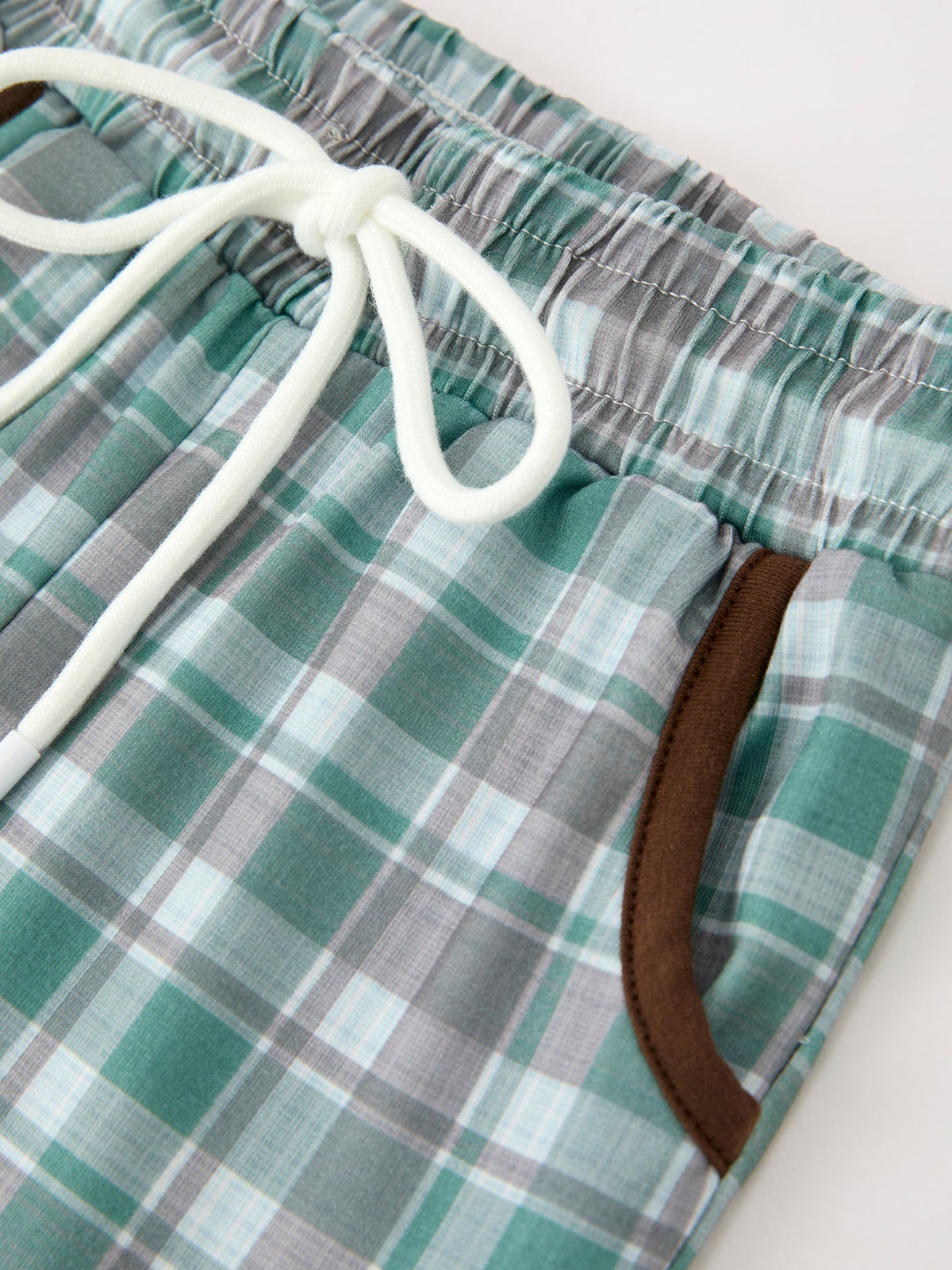 Rylee Faith Designs - Plaid Moose Smocked Boys Short Sleeve Pant Set - alternate view 3