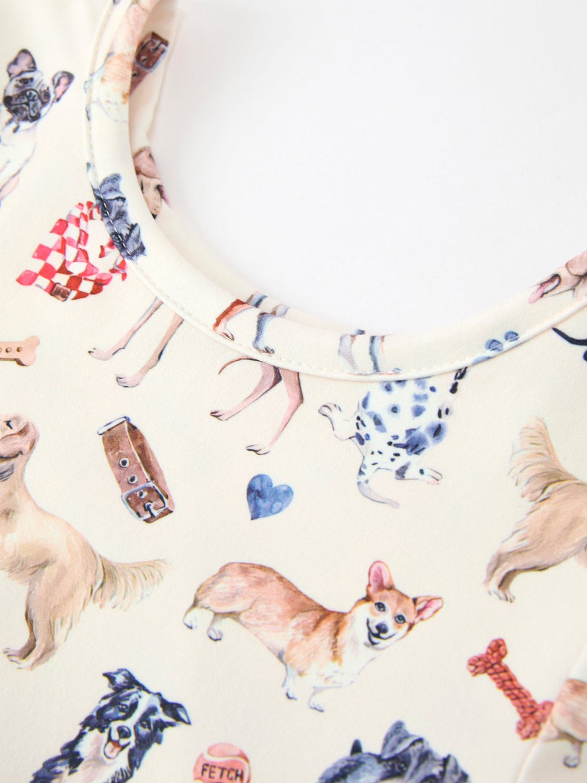 Rylee Faith Designs - Fall Dog Print Girls Long Sleeve Twirl Dress - alternate view 3