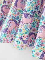 Rylee Faith Designs - Unicorn Floral Print Girls Short Sleeve Twirl Dress - alternate view 10