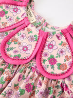 Rylee Faith Designs - Hot Pink Floral Petals Collar Girl Dress - alternate view 2