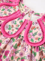 Rylee Faith Designs - Hot Pink Floral Petals Collar Girl Bloomer Set - alternate view 4