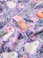 Rylee Faith Designs - Halloween Ghost Pumpkin Girls Long Sleeve Twirl Dress - alternate view 10