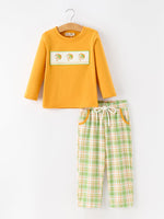 Rylee Faith Designs - Thanksgiving Turkey Smocked Boys Pant Set