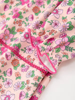Rylee Faith Designs - Hot Pink Floral Petals Collar Girl Dress - alternate view 3