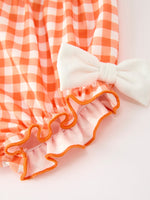 Rylee Faith Designs - Thanksgiving Halloween Pumpkin Puff Sleeve Girls Bloomer Set - alternate view 8