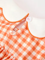 Rylee Faith Designs - Fall Pumpkin Embroidered Puff Sleeve Girls Dress - alternate view 9