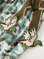 Rylee Faith Designs - Fall Camo Bow Girls Ruffle Bubble Romper - alternate view 4