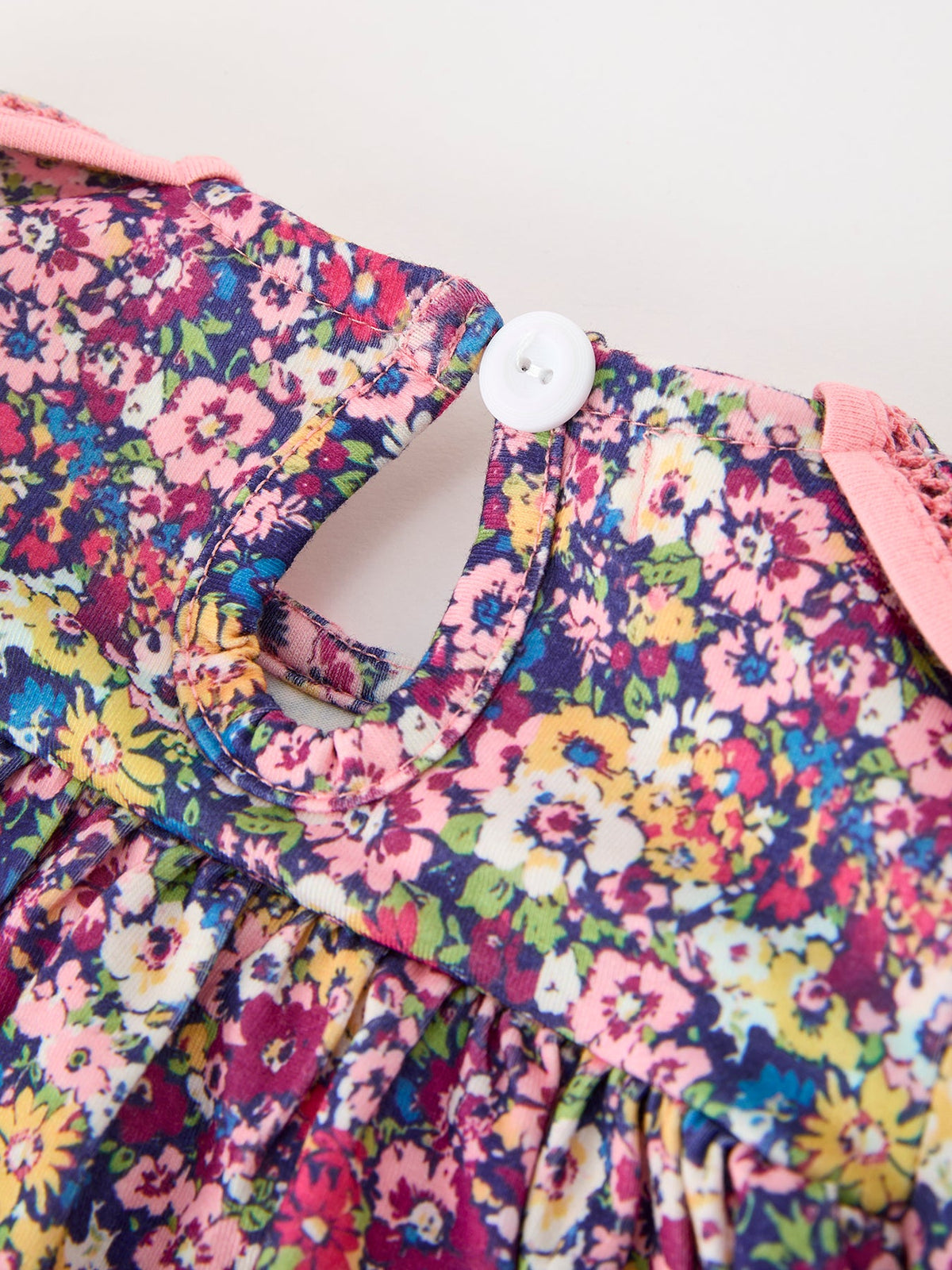 Rylee Faith Designs - Pink Floral Petals Collar Girl Dress - alternate view 4