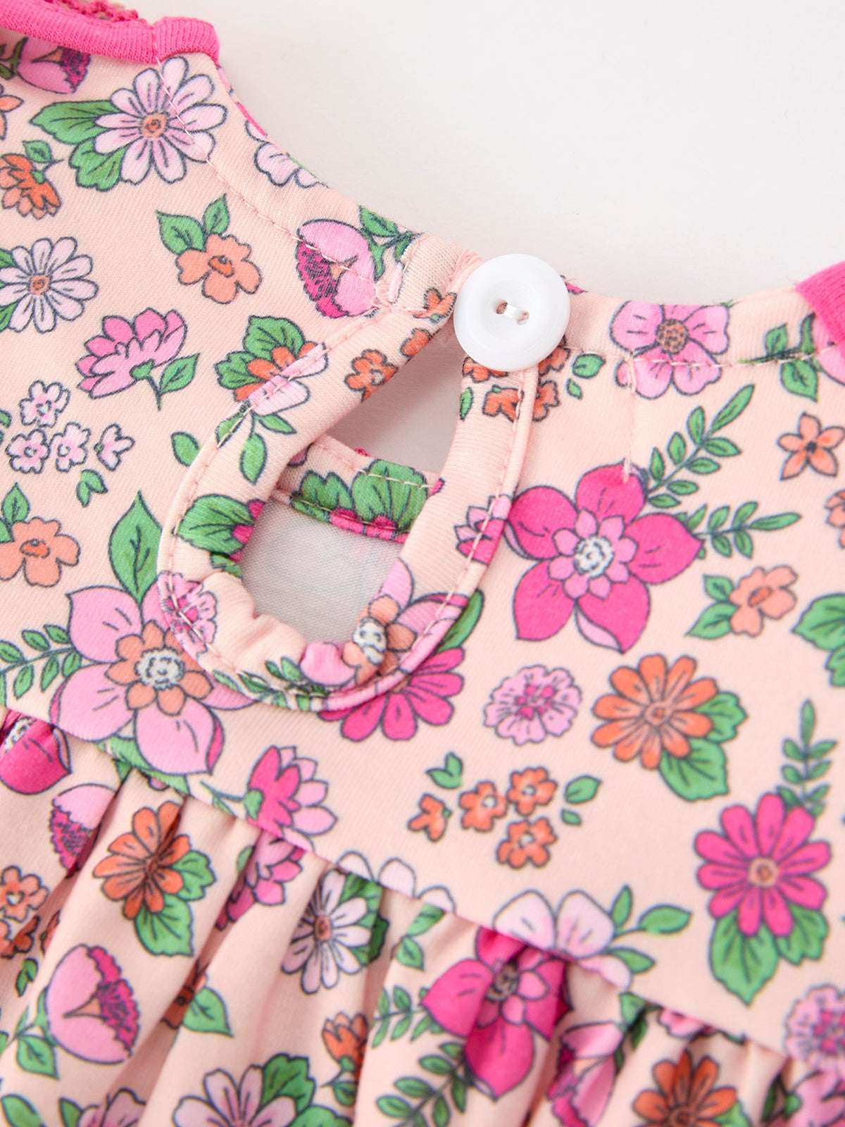 Rylee Faith Designs - Hot Pink Floral Petals Collar Girl Bloomer Set - alternate view 6