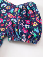 Rylee Faith Designs - Fall Vintage Wildflower Puff Sleeve Girls Dress - alternate view 4