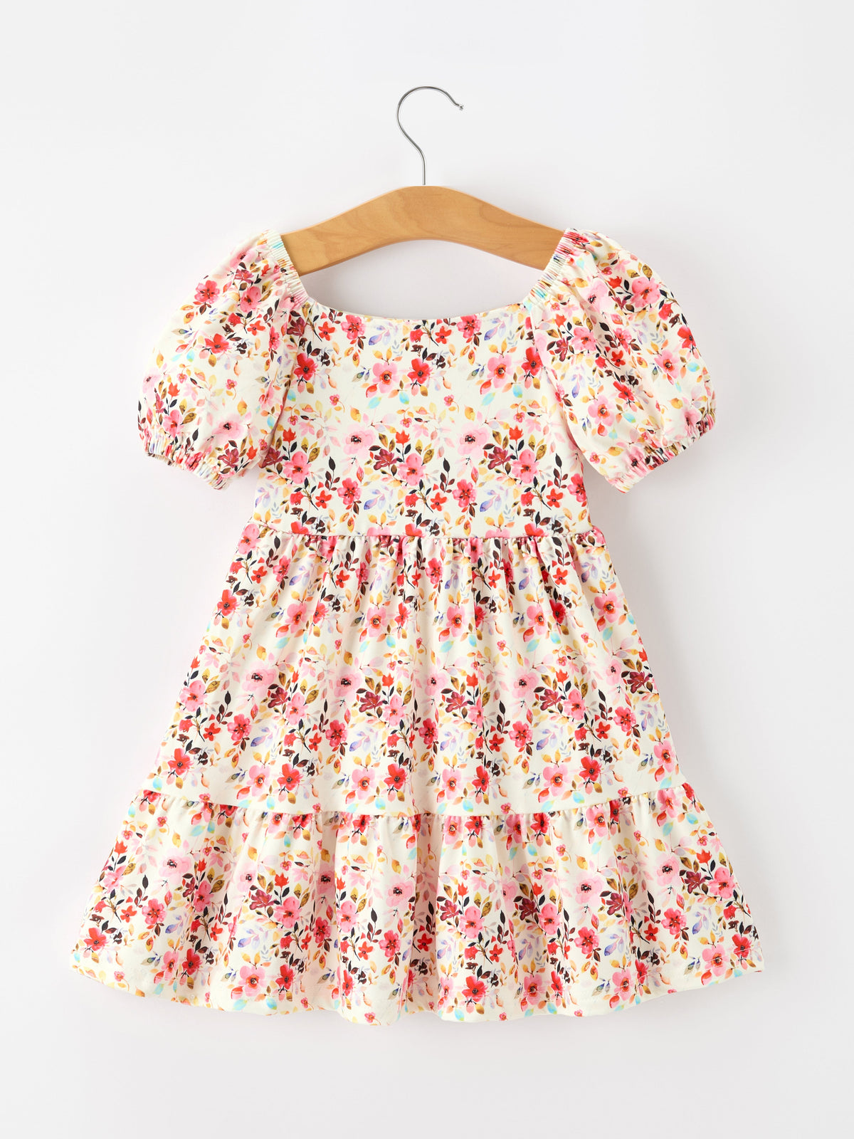 Rylee Faith Designs - Fall Vintage Floral Puff Sleeve Girls Dress - alternate view 2