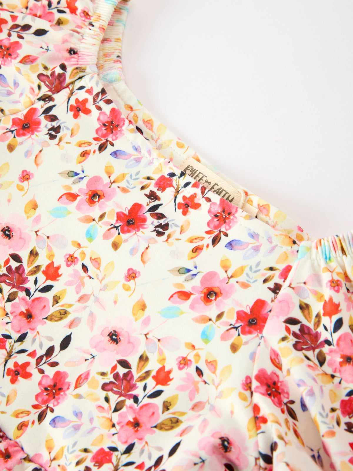 Rylee Faith Designs - Fall Vintage Floral Puff Sleeve Girls Dress - alternate view 3