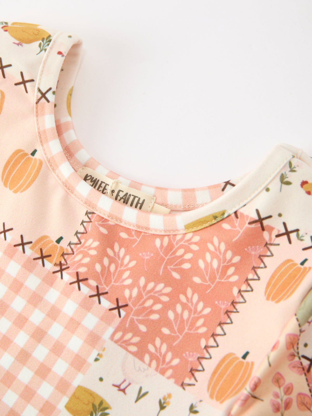 Rylee Faith Designs - Thanksgiving Halloween Patchwork Girls Dress - alternate view 8