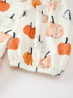 Rylee Faith Designs - Fall Pumpkin Puff Sleeve Girls Dress - alternate view 9
