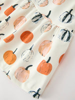 Rylee Faith Designs - Fall Pumpkin Puff Sleeve Girls Dress - alternate view 10