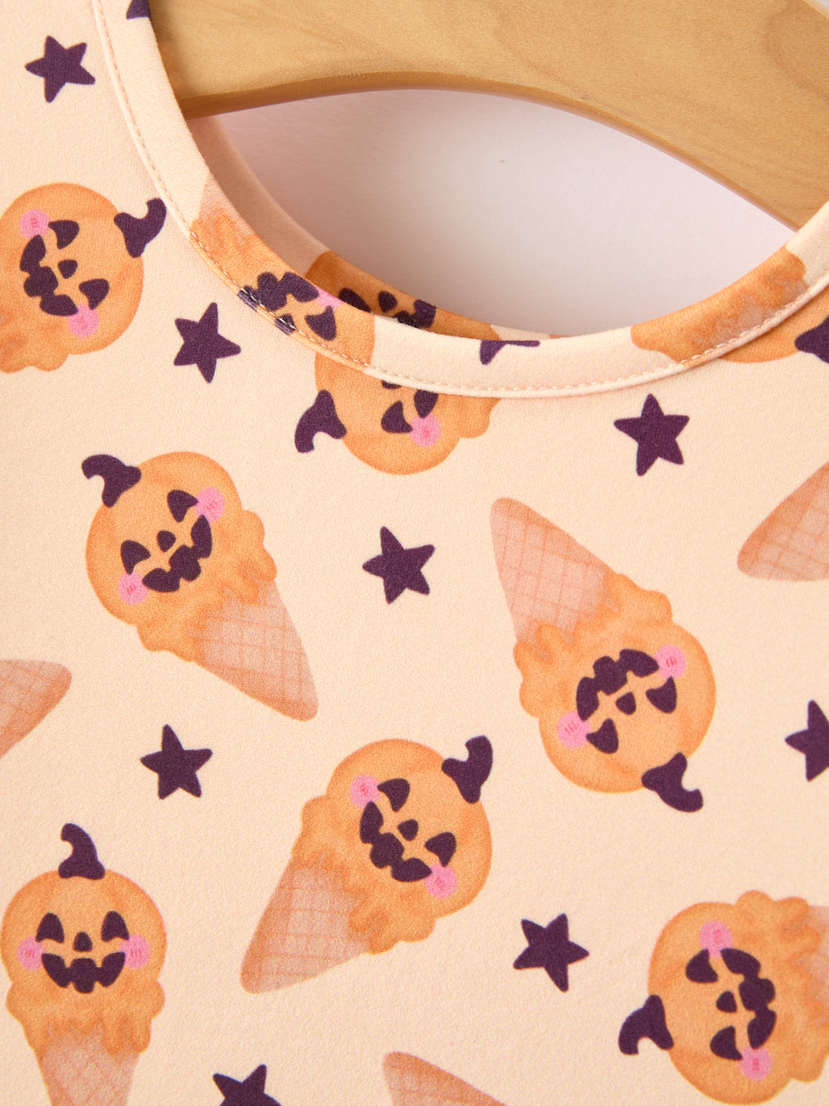 Rylee Faith Designs - Halloween Pumpkin Girls Long Sleeve Dress - alternate view 3