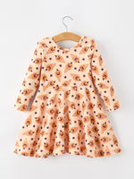 Rylee Faith Designs - Halloween Pumpkin Girls Long Sleeve Dress - alternate view 2