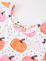 Rylee Faith Designs - Fall Pumpkin Print Girls Twirl Dress Long Sleeve - alternate view 3