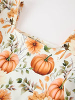 Rylee Faith Designs - Fall Pumpkin Floral Girls Ruffle Hem Dress - alternate view 3
