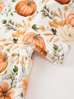 Rylee Faith Designs - Fall Pumpkin Floral Girls Ruffle Hem Dress - alternate view 4