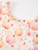 Rylee Faith Designs - Fall Pink Pumpkin Girls Long Sleeve Twirl Dress - alternate view 8
