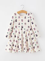 Rylee Faith Designs - Halloween Vintage Cameo Print Girls Twirl Dress - alternate view 6
