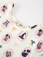 Rylee Faith Designs - Halloween Vintage Cameo Print Girls Twirl Dress - alternate view 8