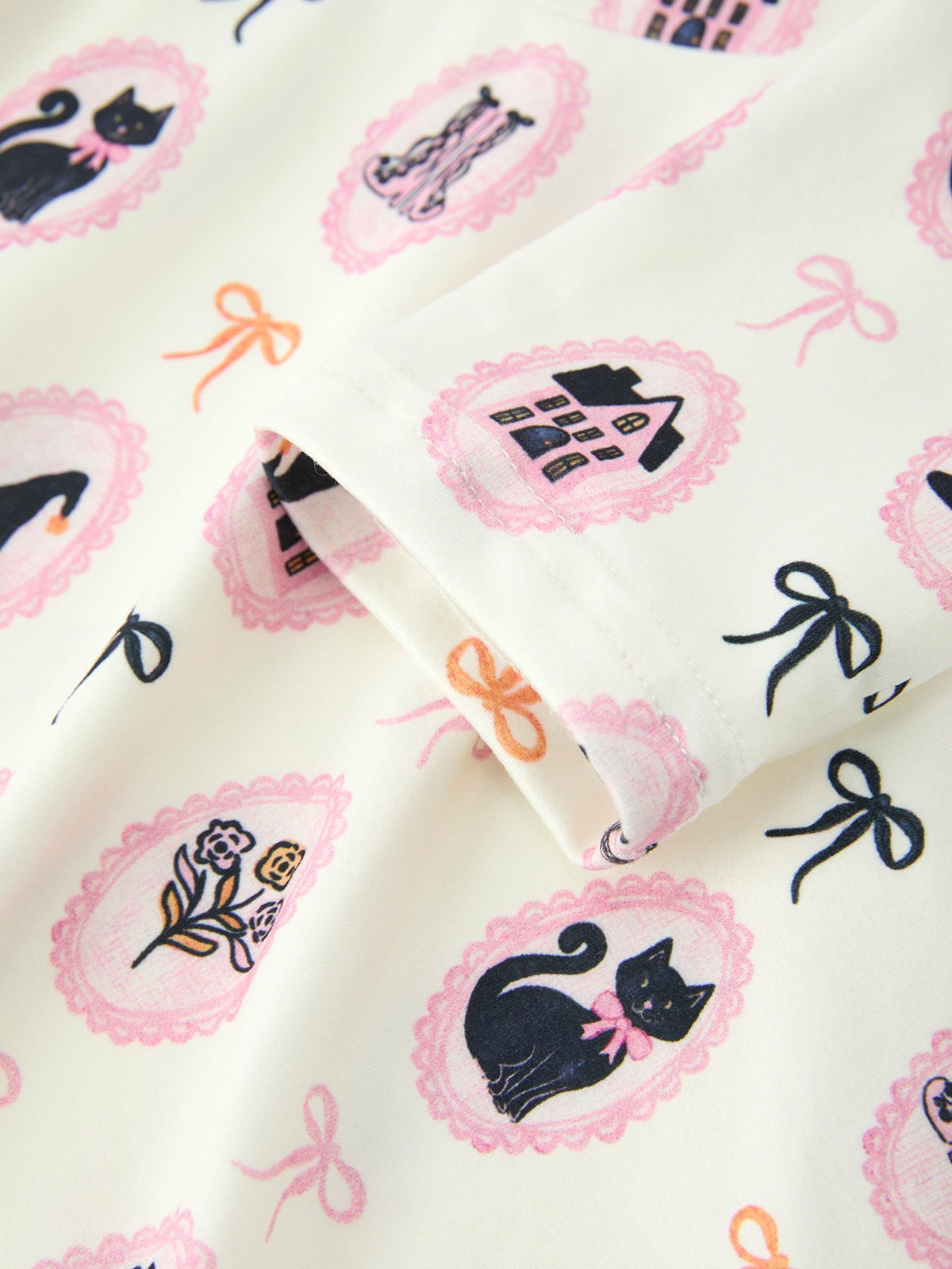 Rylee Faith Designs - Halloween Vintage Cameo Print Girls Twirl Dress - alternate view 9